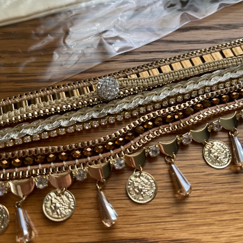 Victoria Emerson gold-tone boho cuff bracelet NEW!